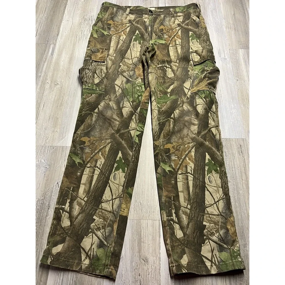 Mens Realtree Hunting Pants Vintage Camo‎ Cargo Whitewater Outdoors Size Large